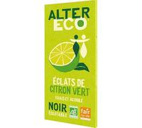 ALTER ECO - Chocolat Noir Bio aux Zestes de Citron - 100g - Doux et rafraîchissant pour vos papilles - Lot De 4