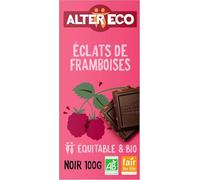 ALTER ECO - Chocolat Noir - Éclats de Framboise - Bio & Équitable - 100 g
