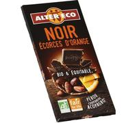 ALTER ECO - Chocolat Noir Écorces D'Orange Bio 100G - Lot De 4