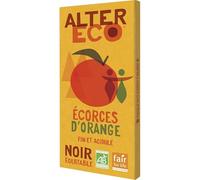 ALTER ECO - Chocolat Noir Écorces D'Orange Bio 100G - Lot De 4