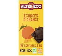 ALTER ECO - Chocolat Noir Écorces d'Orange - Bio et Équitable - 100 g