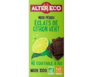 ALTER ÉCO - Chocolat Noir Zestes De Citron Bio, Gourmand 100G - Lot De 4