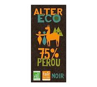ALTER ECO - COMMERCE EQUITABLE - Alter Eco - Commerce Equitable Chocolat Noir Bio 75% Pérou, 100G - 100G - Lot De 3 - Vendu Par Lot