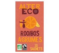 ALTER ECO - Infusion Rooibos Agrumes - Infusion Bio & Équitable - Sans Théine - Boîte de 20 Sachets, Jaune, 1 Unité (Lot de 1)