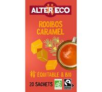 ALTER ECO - Infusion Rooibos Bio au Caramel - Arôme Naturel - La boite de 20 sachets - 40g - Le Lot De 4