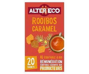 ALTER ECO - Infusion Rooibos Caramel - Bio & Équitable - 20 Sachets | Sans théine - Commerce Equitable