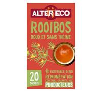 ALTER ECO - Infusion Rooibos Nature - Bio & Équitable - 20 Sachets | Sans théine - Commerce Equitable