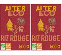 ALTER ECO - Riz Rouge Bio - Riz Équitable Origine Thaïlande - Prêt en 25 Minutes - 500 g (Lot de 2)