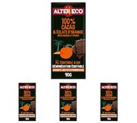 ALTER ECO - Tablette Chocolat Noir 100% Cacao et Orange - Bio & Équitable - 90 g