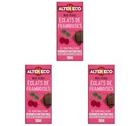 ALTER ECO - Tablette Chocolat Noir 60% - Éclats de Framboise - Bio & Équitable - Origine Pérou - 100 g (Lot de 3)