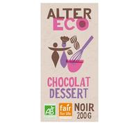 ALTER ECO - Tablette Chocolat Noir - Idéal pour des desserts - Bio & Équitable - Origine Pérou - 200 g