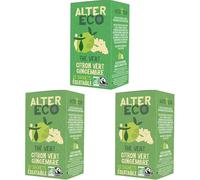 ALTER ECO - Thé Vert Citron Gingembre - Thé Vert Bio & Equitable - Boîte de 20 sachets (Lot de 3)