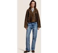 ALTER EGO Fallon Leather Jacket Black/cognac Taille: M | Vestes en cuir Outlet | Femme | Le Noir