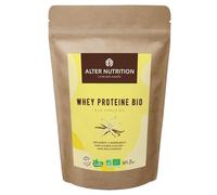 ALTER NUTRITION - Whey Protéine Bio - Vanille - Prise De Masse - Récupération - BCAA - Lait De Vache Bio - Sans Sucres Ajoutés - Fabriqué En France - 19g De Protéines Par Scoop - Sachet De 1kg