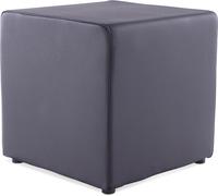 Alterego | Pouf CUBE en synthétique noir | 41x41x41 cm