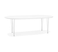 Alterego | Table extensible ronde CHAMONIX | Blanc | 120(220)x120 cm