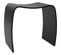 ALTEREGO Tabouret Bas d'appoint Design Noir 49x32x44 cm