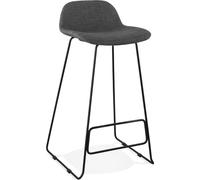Alterego | Tabouret de bar design MOSKOW | Tissu gris anthracite | 53x50.5x95 cm