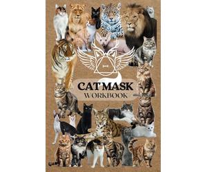 Alterhuman - Cat Mask Workbook designed for Therian | Templates for Cat Mask Making | Project Planner | Blank Mask Outlines for Design, Colouring or ... | Cute Collage | Therian Community Symbol