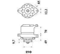 Alternateu MAHLE MG 156 pour SEAT 131 (131A) 2.4 1978-1986