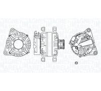 Alternateur avec poulie 063730846010 MAGNETI MARELLI