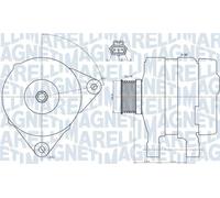Alternateur avec poulie 063731834010 MAGNETI MARELLI pour FORD MAZDA VOLVO