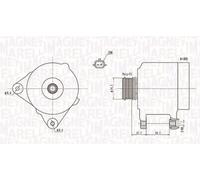 Alternateur avec poulie 063731860010 MAGNETI MARELLI pour RENAULT MEGANE CC