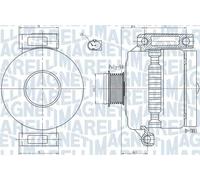 Alternateur avec poulie 063731923010 MAGNETI MARELLI pour FORD MONDEO IV Turnier
