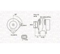 Alternateur triphasé MAGNETI MARELLI 063731960010