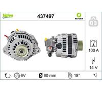 Valeo Alternateur 437497 – 100 A, 6 rainures, 60 mm – Pour Honda, Opel, Vauxhall