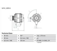 BOSCH 0 986 040 350 Alternateur
