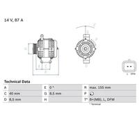 BOSCH - Alternateur 0 986 042 720 - Réf. BSH 0 986 042 720