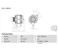BOSCH 0 986 084 140 Alternateur