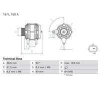 BOSCH 0 986 086 300 Alternateur