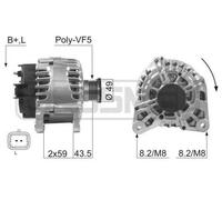 Alternateur avec poulie débrayable 210056A ERA pour NISSAN VOLVO OPEL RENAULT