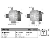 DENSO DAN1483 Alternateur