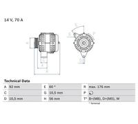 BOSCH 0 986 036 820 Alternateur