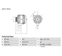 BOSCH 0 986 039 760 Alternateur