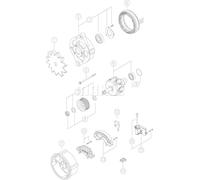 Alternateur avec poulie MG 156 MAHLE pour FIAT ALFA ROMEO