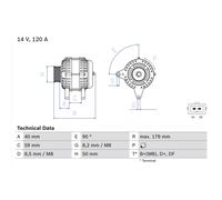 BOSCH 0 986 041 300 Alternateur