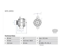 BOSCH 0 986 049 460 Alternateur