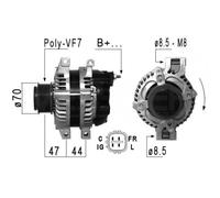 Alternateur EB832G CAL40239RS CA 1980 IR 301980RIV 28-5585 31100-RBD-E02 DAN984
