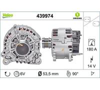 Alternateur générateur 53,5mm 6 gorges 180A VALEO pour VW PASSAT B8