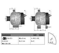 Alternateur pour Mercedes-Benz Et V Sprinter 2-t 3