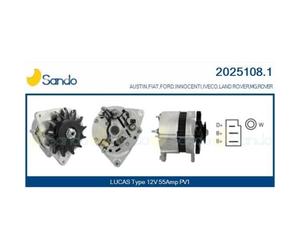 Alternateur Sando 2025108.1 pour Ford Mitsubishi Rover Massey Ferguson Perkins