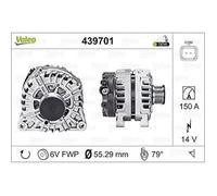 Alternateur - VALEO - 439701 - ALT-ORIGINS--PSADV6,DW10,DW12Euro5