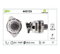 Alternateur Valeo 443133 Valeo Core-flex pour Isuzu Opel Vauxhall Hitachi