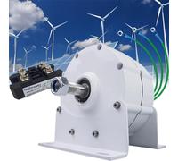 Alternateurs de Générateur de Générateur 12000W 12V 24V 48V 120V 220V 3 Phases Animment Permanent sans Engrenage RPM Faible pour le Moteur Diesel À Turbine À Eau Éolienne (avec Base),220V