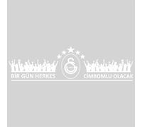 alternatif Autocollant pour voiture Galata Saray 1905 Logo Cimbom Ultra aslan Gala Turquie Birgün Herkes Cimbomlu (blanc, 60 cm)