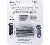 Alternative Braun Pièce de Rechange 70S Argentée pour Rasoir Compatible avec Rasoirs Series 7 - 81387979